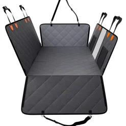 VEVOR Back Seat Extender, Dog Car Seat Cover for Back Seat Bed with Mesh Window and Storage Pocket, Supports 400lbs Dog Hammock for Car Dog Car Bed 57.4