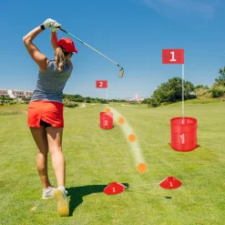 VEVOR Backyard Golf Game, 9 Hole Golf Course, Golf Game Practice Games, Golf Chipping Game for Family, Adults and Kids, Portable Outdoor Yard Golf Game for Lawn, Yard, Camping, Park, Beach
