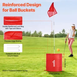 VEVOR Backyard Golf Game, 9 Hole Golf Course, Golf Game Practice Games, Golf Chipping Game for Family, Adults and Kids, Portable Outdoor Yard Golf Game for Lawn, Yard, Camping, Park, Beach