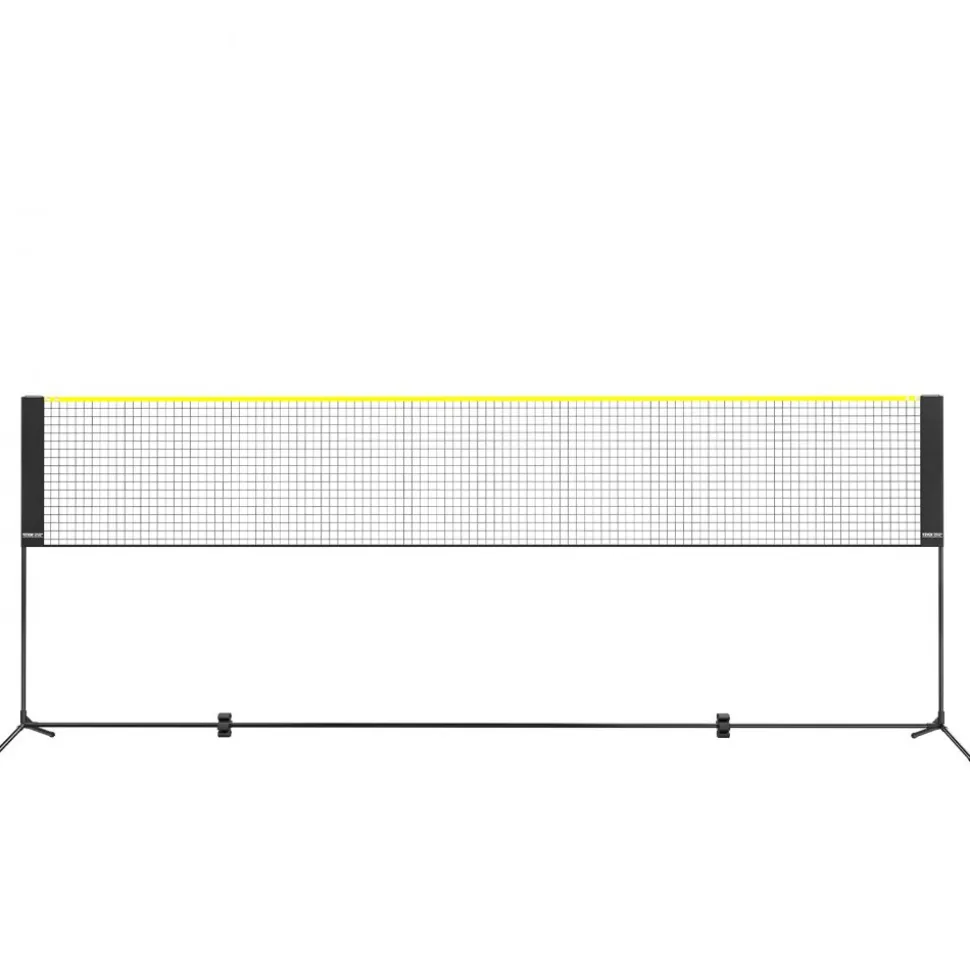 VEVOR Badminton Net, Height Adjustable Volleyball Net, 14ft Wide Foldable Pickleball Net, Portable Easy Setup Tennis Net Set with Poles, Stand and Carry Bag, for Kids Backyard Game Indoor Outdoor Use