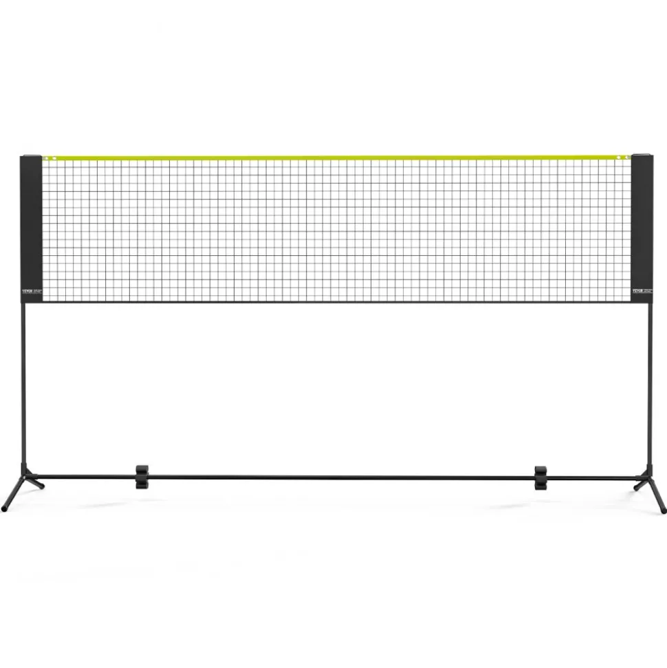 VEVOR Badminton Net, Height Adjustable Volleyball Net, 10ft Wide Foldable Pickleball Net, Portable Easy Setup Tennis Net Set with Poles, Stand and Carry Bag, for Kids Backyard Game Indoor Outdoor Use
