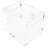 VEVOR Bakery Display Case, 4-Tier Commercial Countertop Pastry Display Case, Clear Acrylic Bread Box for Kitchen, Party Cake Cabinet with Magnetic Rear Door for Cookie Dessert Donut, 20.9"x17.1"x16.3"