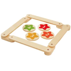 VEVOR Balance Beam Stepping Stones, 6 PCS Wooden Toddler Balance Boards, Montessori Toy for Kids 2-6, Build Coordination and Gross Motor Skills, Gymnastics Course Indoor & Outdoor for Girls Boys Gift