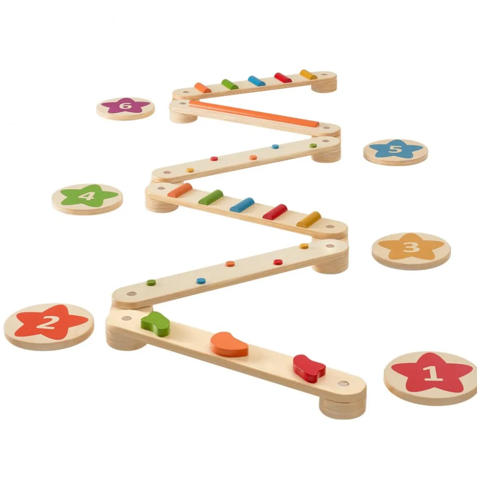 VEVOR Balance Beam Stepping Stones, 6 PCS Wooden Toddler Balance Boards, Montessori Toy for Kids 2-6, Build Coordination and Gross Motor Skills Gymnastics Obstacle Course Indoor Outdoor for Girls Boys