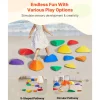 VEVOR Balance Stepping Stones for Kids, 12 PCS, Up to 220 lbs, Non-Slip Toddlers Sensory Stepping Stones, Obstacle Course Coordination Game Toys Indoor or Outdoor Play for Children Aged 3 4 5 6 7 8+