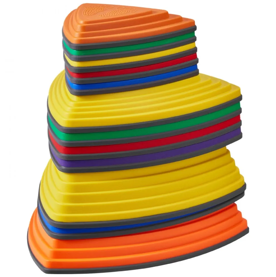 VEVOR Balance Stepping Stones for Kids, 12 PCS, Up to 220 lbs, Non-Slip Toddlers Sensory Stepping Stones, Obstacle Course Coordination Game Toys Indoor or Outdoor Play for Children Aged 3 4 5 6 7 8+