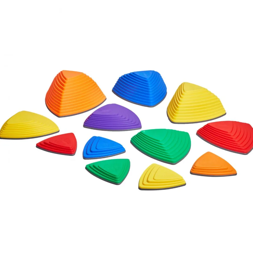 VEVOR Balance Stepping Stones for Kids, 12 PCS, Up to 220 lbs, Non-Slip Toddlers Sensory Stepping Stones, Obstacle Course Coordination Game Toys Indoor or Outdoor Play for Children Aged 3 4 5 6 7 8+