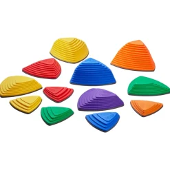 VEVOR Balance Stepping Stones for Kids, 12 PCS, Up to 220 lbs, Non-Slip Toddlers Sensory Stepping Stones, Obstacle Course Coordination Game Toys Indoor or Outdoor Play for Children Aged 3 4 5 6 7 8+