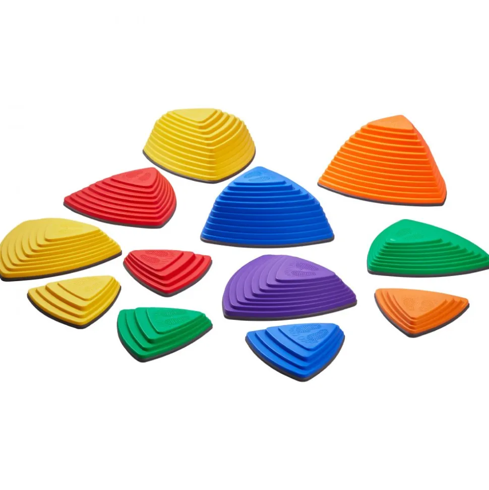 VEVOR Balance Stepping Stones for Kids, 12 PCS, Up to 220 lbs, Non-Slip Toddlers Sensory Stepping Stones, Obstacle Course Coordination Game Toys Indoor or Outdoor Play for Children Aged 3 4 5 6 7 8+