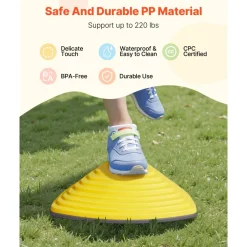 VEVOR Balance Stepping Stones for Kids, 12 PCS, Up to 220 lbs, Non-Slip Toddlers Sensory Stepping Stones, Obstacle Course Coordination Game Toys Indoor or Outdoor Play for Children Aged 3 4 5 6 7 8+