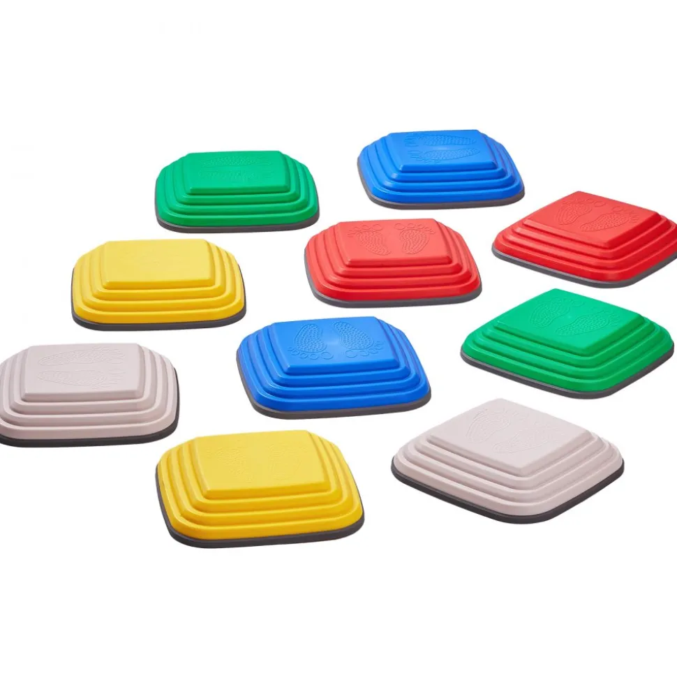 VEVOR Balance Stepping Stones for Kids, 10 PCS, Up to 220 lbs, Non-Slip Toddlers Sensory Stepping Stones, Obstacle Course Coordination Game Toys Indoor or Outdoor Play for Children Aged 3 4 5 6 7 8+