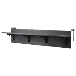 VEVOR Balcony Hanging Table, 12 x 59 in Folding Balcony Railing Table, Outdoor Balcony Bar Table for Railings, 50 lbs Loading, Fit Railing from 1