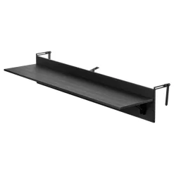 VEVOR Balcony Hanging Table, 12 x 48 in Folding Balcony Railing Table, Outdoor Balcony Bar Table for Railings, 50 lbs Loading, Fit Railing from 1