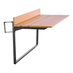 VEVOR Balcony Hanging Table, 15 x 39 in Folding Balcony Railing Table, Outdoor Balcony Bar Table for Railings, 5-Level Adjustable, Fit Railing from 1