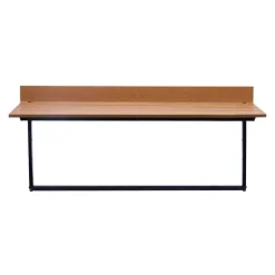 VEVOR Balcony Hanging Table, 15 x 39 in Folding Balcony Railing Table, Outdoor Balcony Bar Table for Railings, 5-Level Adjustable, Fit Railing from 1