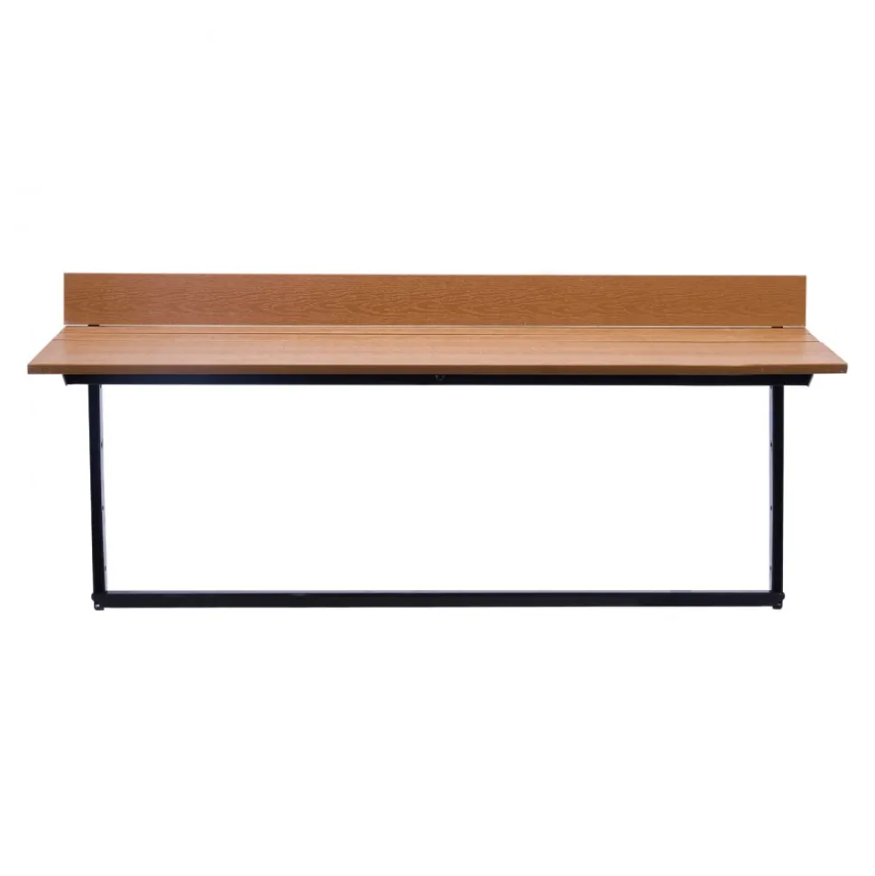 VEVOR Balcony Hanging Table, 15 x 39 in Folding Balcony Railing Table, Outdoor Balcony Bar Table for Railings, 5-Level Adjustable, Fit Railing from 1" to 5.3", Serving Table for Patio & Deck