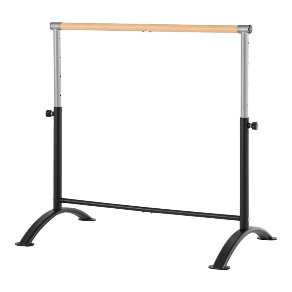 VEVOR Ballet Barre, 4 Ft Barre Bar for Home, Freestanding Portable Ballet Stretching Dance Bars, Height Adjustable Anti-Wobble Fitness Gym Studio Equipment, for Pilates Balance Workout