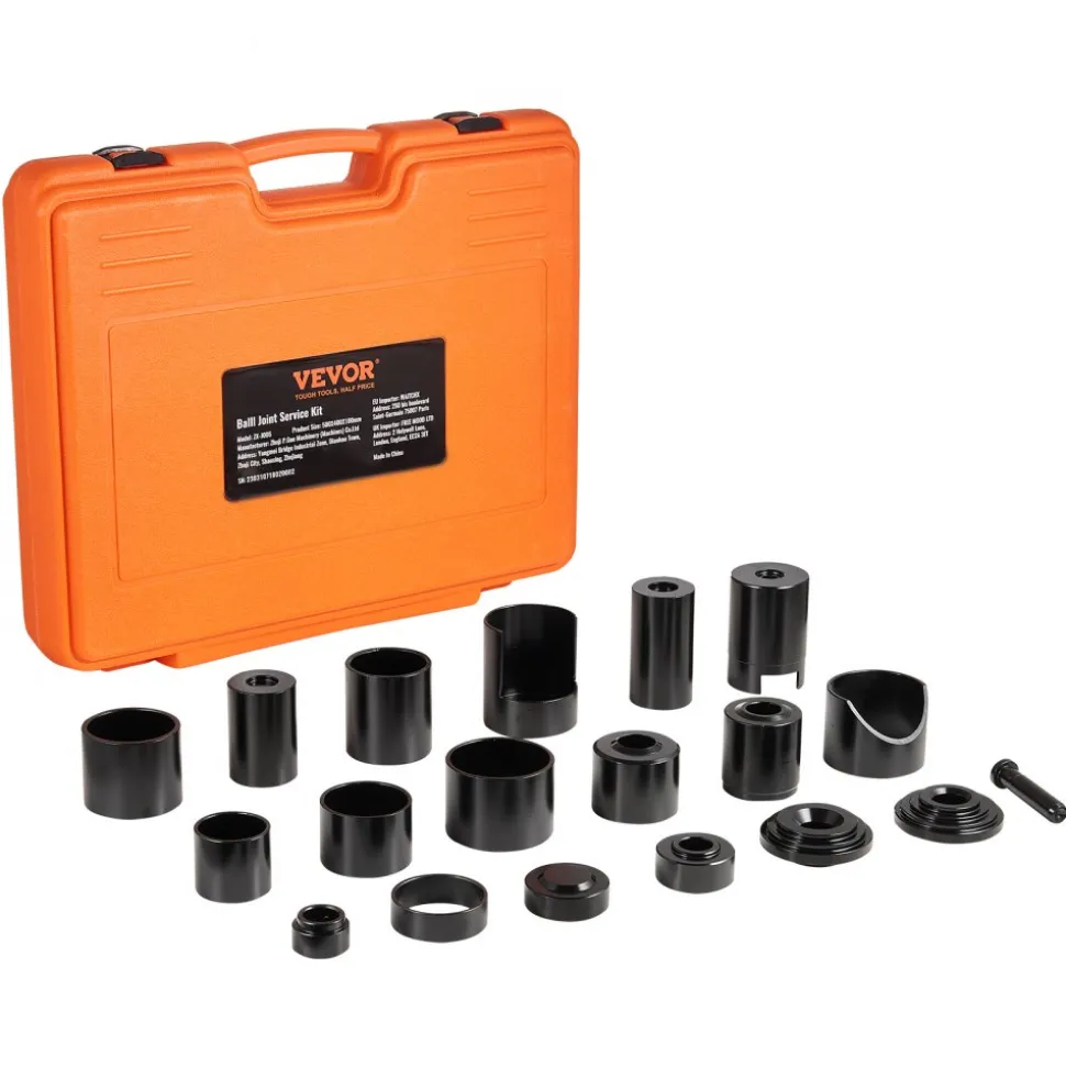 VEVOR Ball Joint Press Kit, 21 pcsTool Kit, C-press Ball joint Remove and Install Tools, for Most 2WD and 4WD Cars, Heavy Duty Ball Joint Repair Kit for Automotive Repairing