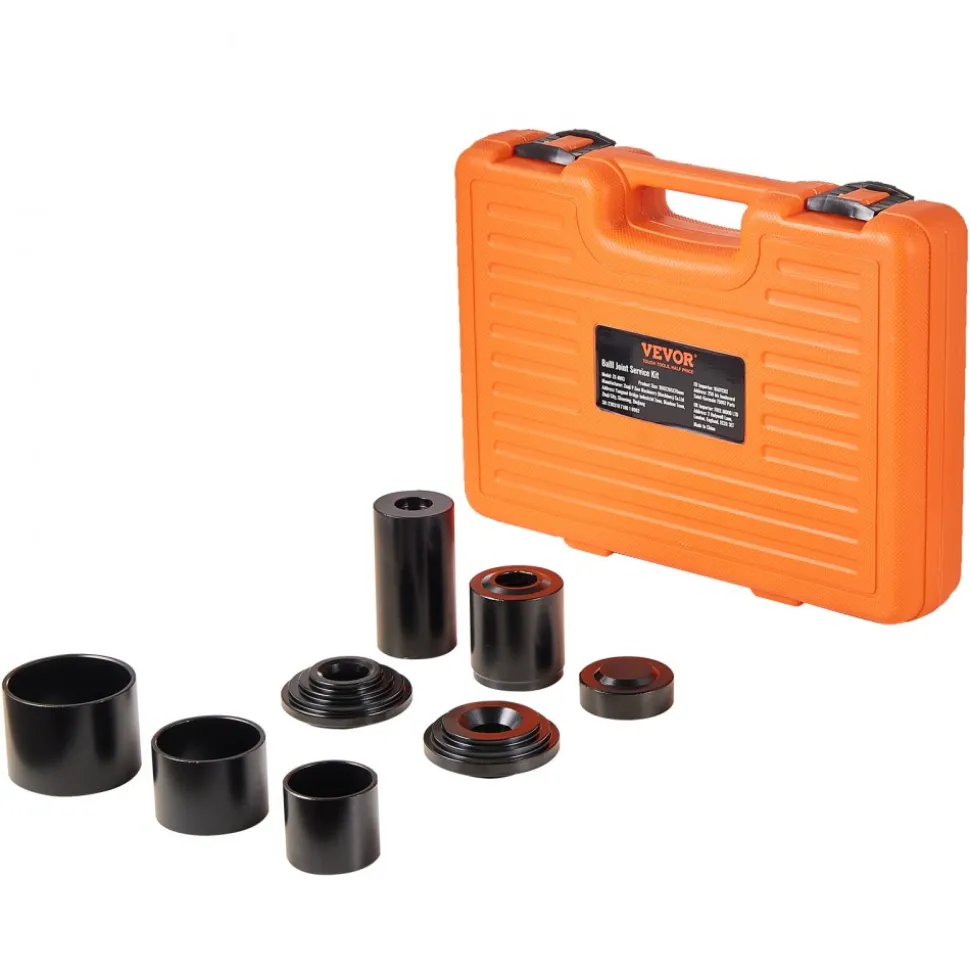 VEVOR Ball Joint Press Kit, 10 pcsTool Kit, C-press Ball joint Remove and Install Tools, for Most 2WD and 4WD Cars, Heavy Duty Ball Joint Repair Kit for Automotive Repairing