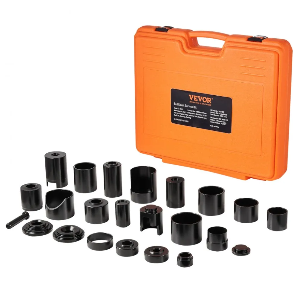 VEVOR Ball Joint Press Kit, 23 pcsTool Kit, C-press Ball joint Remove and Install Tools, for Most 2WD and 4WD Cars, Heavy Duty Ball Joint Repair Kit for Automotive Repairing