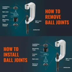 VEVOR Ball Joint Press Kit, 23 pcsTool Kit, C-press Ball joint Remove and Install Tools, for Most 2WD and 4WD Cars, Heavy Duty Ball Joint Repair Kit for Automotive Repairing