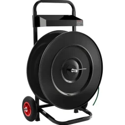 VEVOR Banding Strapping Cart, Fit for PET/PP/Polyester Strapping Coils with 8 or 16 in Core Size, Heavy Duty Strapping Dispenser Equipped with Upgrade Brake System, Built-in Spacious Tray for Tools