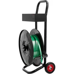 VEVOR Banding Strapping Cart, Fit for PET / PP / Polyester Strapping Coils with 8 inches Core Size, Heavy Duty Strapping Dispenser Equipped with Upgrade Brake System, Built-in Spacious Tray for Tools