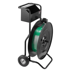 VEVOR Banding Strapping Cart, Fit for PET / PP / Steel Strap Coils with 8 or 16 inches Core Size, Heavy Duty Strapping Dispenser Equipped with Upgrade Drum Brake, Built-in Spacious Tray for Tools