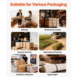 VEVOR Banding Strapping Kit, Heavy Duty Banding Sealer Tool with 2000 ft PET Band, 600 Metal Seals, 200 Corner Protectors, Plastic Pallet Packaging Strapping Kit for Warehouse, Transportation, Home
