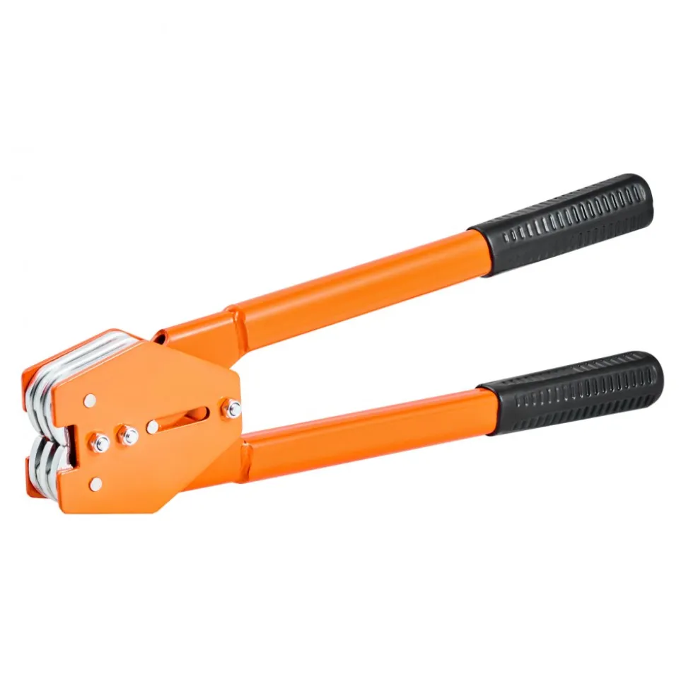 VEVOR Banding Strapping Kit, Heavy Duty Banding Sealer Tool with 1000 ft Length PET Band, 300 Metal Seals, Plastic Manual Pallet Packaging Strapping Kit for Warehouse/Shipping/Moving/Home, Orange