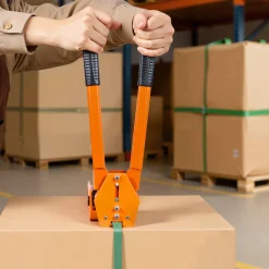 VEVOR Banding Strapping Kit, Heavy Duty Banding Sealer Tool with 1000 ft Length PET Band, 300 Metal Seals, Plastic Manual Pallet Packaging Strapping Kit for Warehouse/Shipping/Moving/Home, Orange