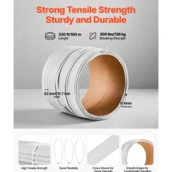 VEVOR Banding Strapping Kit, Heavy Duty Banding Sealer Tool with 330 ft Length PP Band, 100 Metal Seals, Plastic Manual Pallet Packaging Strapping Kit for Warehouse/Shipping/Moving/Home, Orange