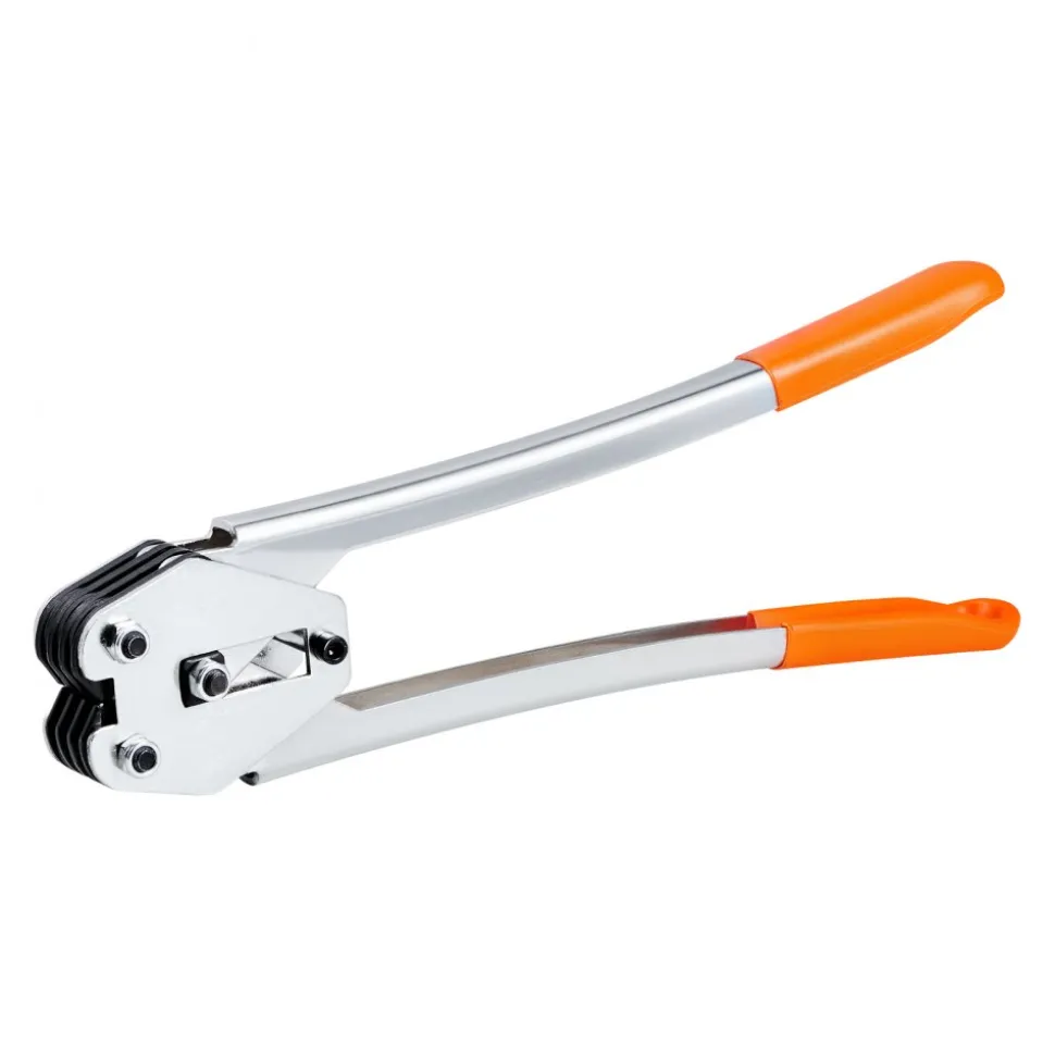 VEVOR Banding Strapping Kit, Heavy Duty Banding Sealer Tool with 330 ft Length PP Band, 100 Metal Seals, Plastic Manual Pallet Packaging Strapping Kit for Warehouse/Shipping/Moving/Home, Orange