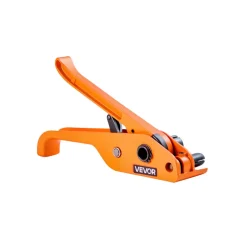 VEVOR Banding Strapping Kit, Heavy Duty Banding Sealer Tool with 330 ft Length PP Band, 100 Metal Seals, Plastic Manual Pallet Packaging Strapping Kit for Warehouse/Shipping/Moving/Home, Orange