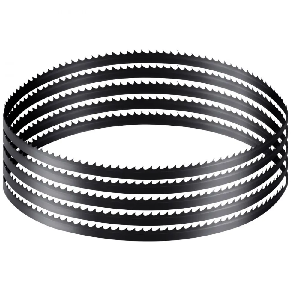 VEVOR Bandsaw Blade, 60 Inch Length, 6 TPI Band Saw Blade with 15 HRC Hardened Sharp Teeth, SK5 High-Strength Carbon Steel, 0.25 Inch Width, Replacement for Major Woodworking Band Saw Brands, 1 Pack