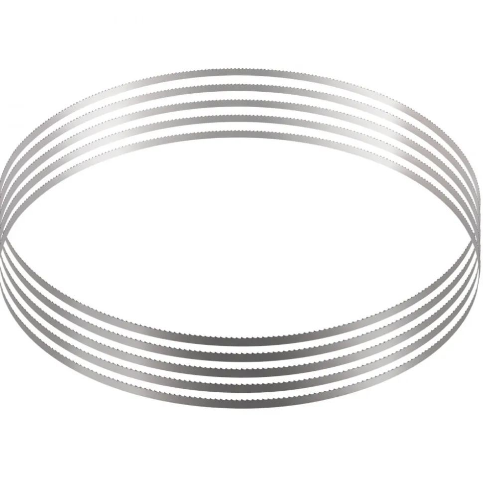 VEVOR Band Saw Blade, 83.5x0.63x0.02 inch, 5 PCS/Pack Meat Bandsaw Blades for Replacement, Carbon Steel Blade, Meat Cutting Blade Wrapped by Rust-Proof Paper, Fit for Commercial Bone Saw Machines