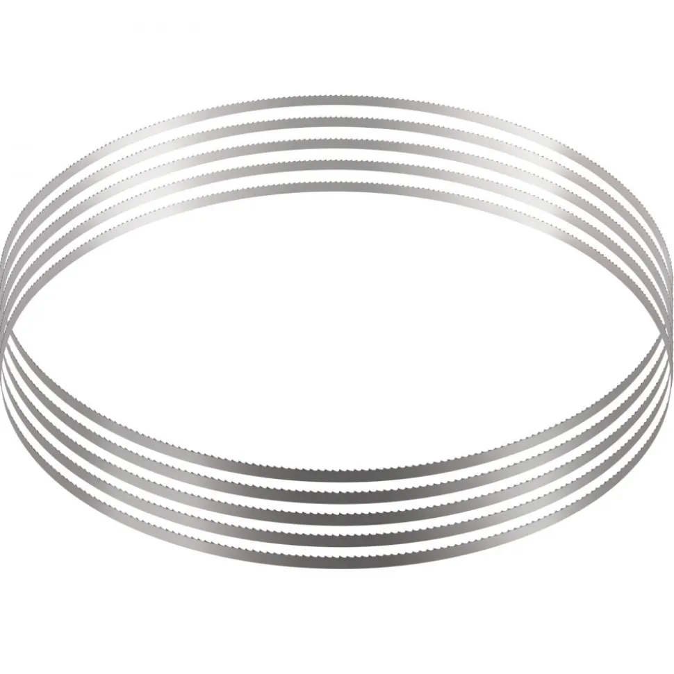 VEVOR Band Saw Blade, 83.5x0.63x0.02 inch, 5 PCS/Pack Meat Bandsaw Blades for Replacement, Carbon Steel Blade, Meat Cutting Blade Wrapped by Rust-Proof Paper, Fit for Commercial Bone Saw Machines