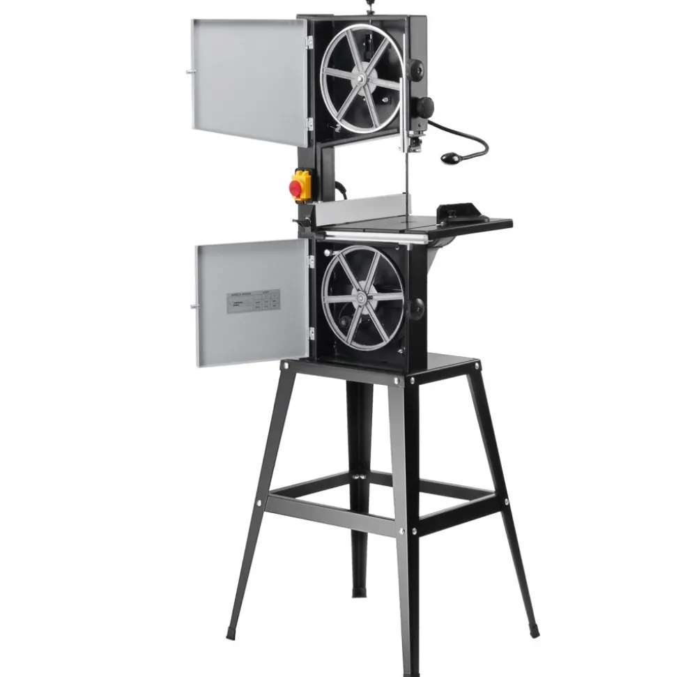 VEVOR Band Saw with Stand, 9.65-Inch, 560&1100 RPM Two-Speed Benchtop Bandsaw, 370W 1/2HP Motor 6'' Cutting Height 72.13'' Sawblade Length, with Fence and Miter Gauge, for Woodworking Aluminum Plastic