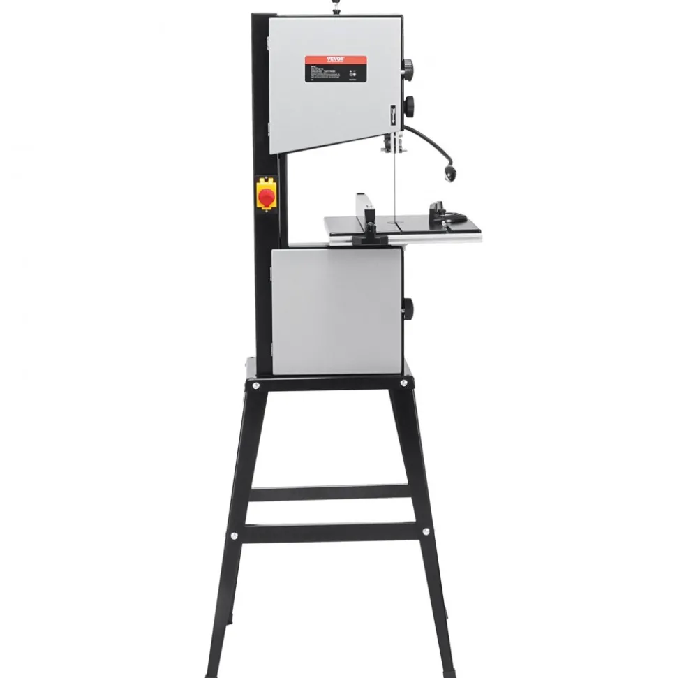 VEVOR Band Saw with Stand, 9.65-Inch, 560&1100 RPM Two-Speed Benchtop Bandsaw, 370W 1/2HP Motor 6'' Cutting Height 72.13'' Sawblade Length, with Fence and Miter Gauge, for Woodworking Aluminum Plastic