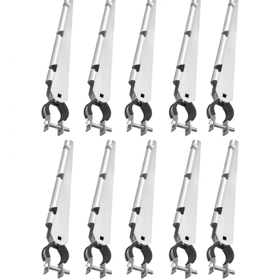 VEVOR Barbed Wire Arm, 10 Packs 14.8 in Fence Post Extender for 1.3" to 1.5" Chain Link Fences, U Bracket Design, Galvanized Steel Fence Height Extender, Protect Privacy and Prevent Pets Jumping Off