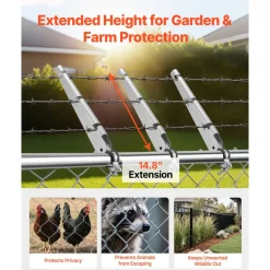 VEVOR Barbed Wire Arm, 10 Packs 14.8 in Fence Post Extender for 1.3