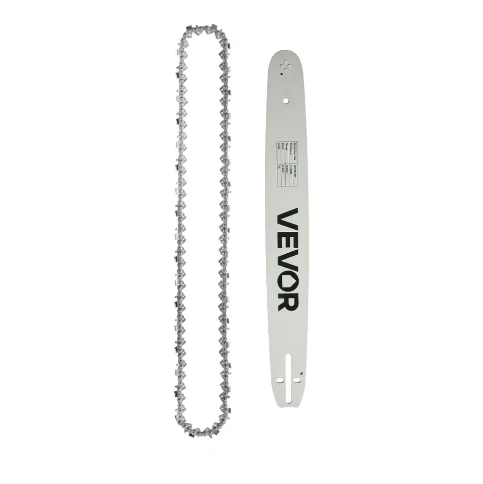 VEVOR Bar & Chainsaw Chain Combo 18" .325" Pitch .058" Gauge 72 Drive Links, Fits VEVOR CN-52G / CN-58G / CN-62G Gas Chainsaw, Alloy Steel, Replacement Guide Bar & Saw Chain with Sharp Cutter Teeth