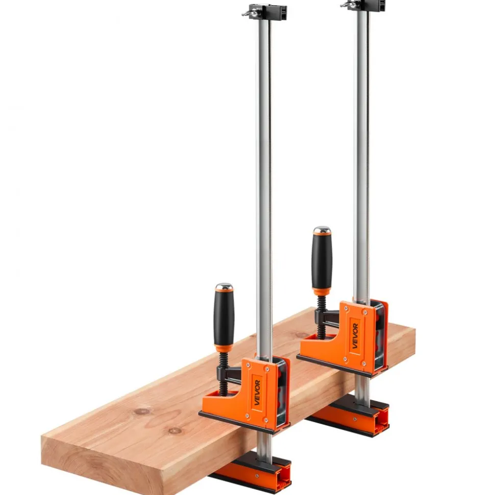 VEVOR Bar Clamps for Woodworking, 4-Pack, 36" Opening F Clamps, 1500 lbs Load Limit, Clamp/Spreader 2 Modes, Soft Rubber Pads, Ergonomic Handle, Carbon Steel Bar, for Wood Working and Metal Working