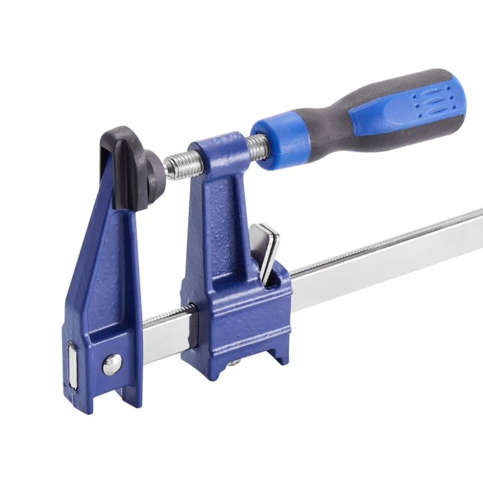 VEVOR Bar Clamps for Woodworking, 4-Pack 36 inch Opening, Lockable F-Clamp with 600 lbs Load Limit, 2-1/2 inch Depth, Cast Iron and Carbon Steel, Easy to Use, Wood Clamps for Woodworking Metal Working