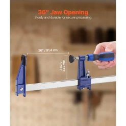 VEVOR Bar Clamps for Woodworking, 4-Pack 36 inch Opening, Lockable F-Clamp with 600 lbs Load Limit, 2-1/2 inch Depth, Cast Iron and Carbon Steel, Easy to Use, Wood Clamps for Woodworking Metal Working