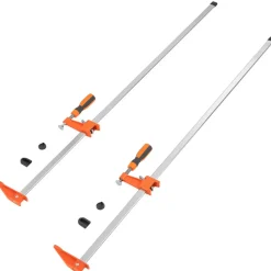 VEVOR Bar Clamps for Woodworking, 2-Pack 24 inch Opening, Lockable F-Clamp with 600 lbs Load Limit, 2-1/2 inch Depth, Cast Iron and Carbon Steel, Easy to Use, Wood Clamps for Woodworking Metal Working
