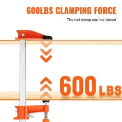 VEVOR Bar Clamps for Woodworking, 2-Pack 24 inch Opening, Lockable F-Clamp with 600 lbs Load Limit, 2-1/2 inch Depth, Cast Iron and Carbon Steel, Easy to Use, Wood Clamps for Woodworking Metal Working