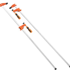 VEVOR Bar Clamps for Woodworking, 2-Pack 24 inch Opening, Lockable F-Clamp with 600 lbs Load Limit, 2-1/2 inch Depth, Cast Iron and Carbon Steel, Easy to Use, Wood Clamps for Woodworking Metal Working
