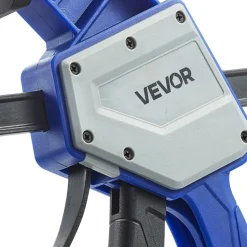 VEVOR Bar Clamps for Woodworking, 2-Pack 24 inch One-Handed Clamp/Spreader, Quick-Grip F-Clamp with 340 lbs Load Limit, Premium Plastic and Carbon Steel, for Woodworking Metal working, Blue + Black