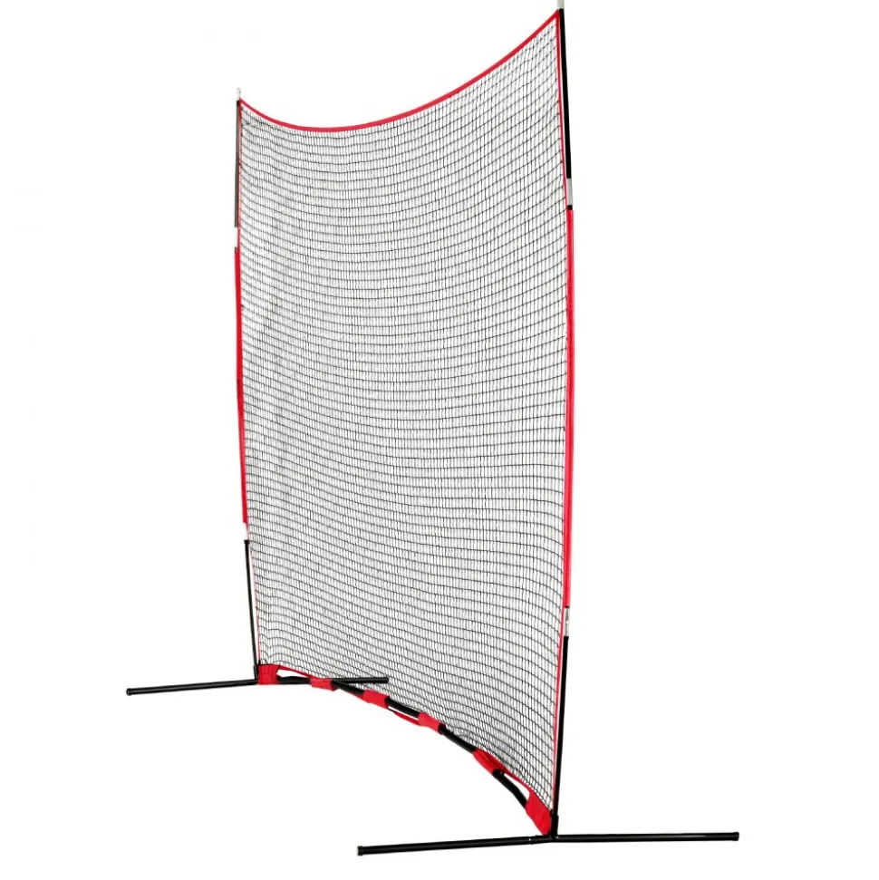 VEVOR Barricade Backstop Net, 16x10 ft Ball Sports Barrier Netting, Portable Practice Equipment with Carry Bag, Protection Screen for Baseball Softball Lacrosse Soccer Hockey Training, for Backyard